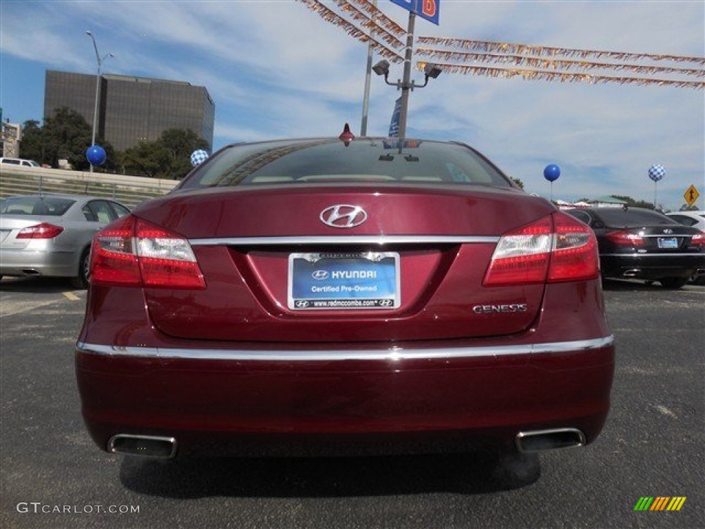 2013 Genesis 3.8 Sedan - Cabernet Red Pearl / Cashmere photo #10