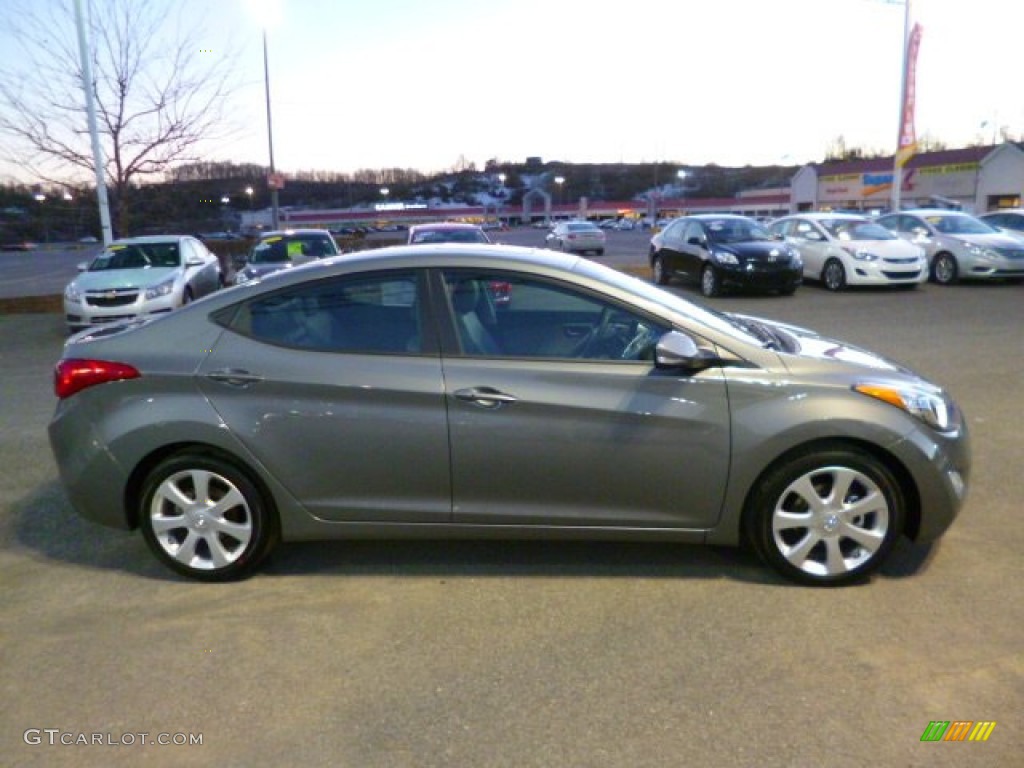2013 Elantra Limited - Harbor Gray Metallic / Gray photo #8