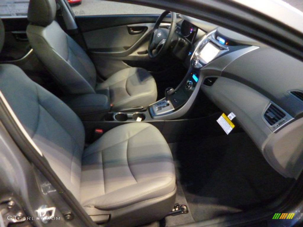 2013 Elantra Limited - Harbor Gray Metallic / Gray photo #10