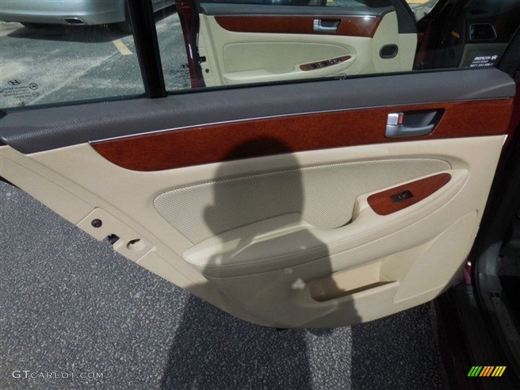 2013 Genesis 3.8 Sedan - Cabernet Red Pearl / Cashmere photo #16