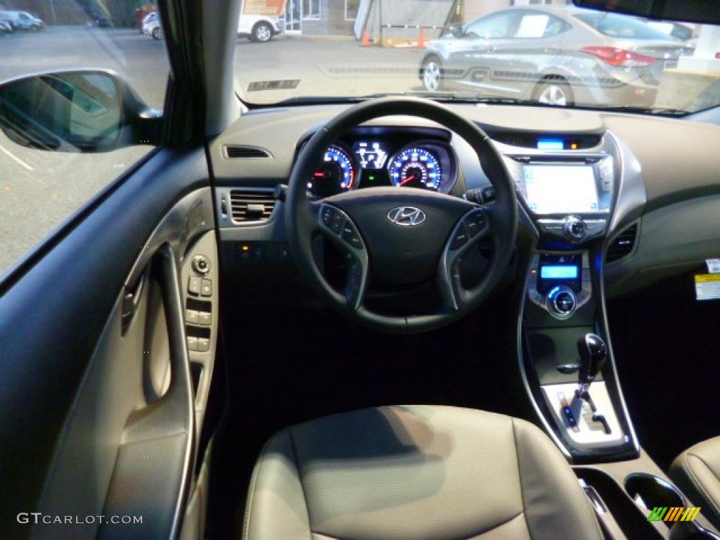 2013 Elantra Limited - Harbor Gray Metallic / Gray photo #14