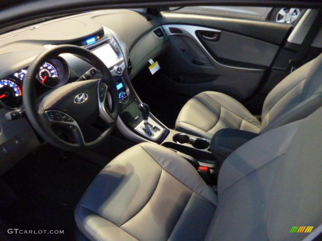 2013 Elantra Limited - Harbor Gray Metallic / Gray photo #16