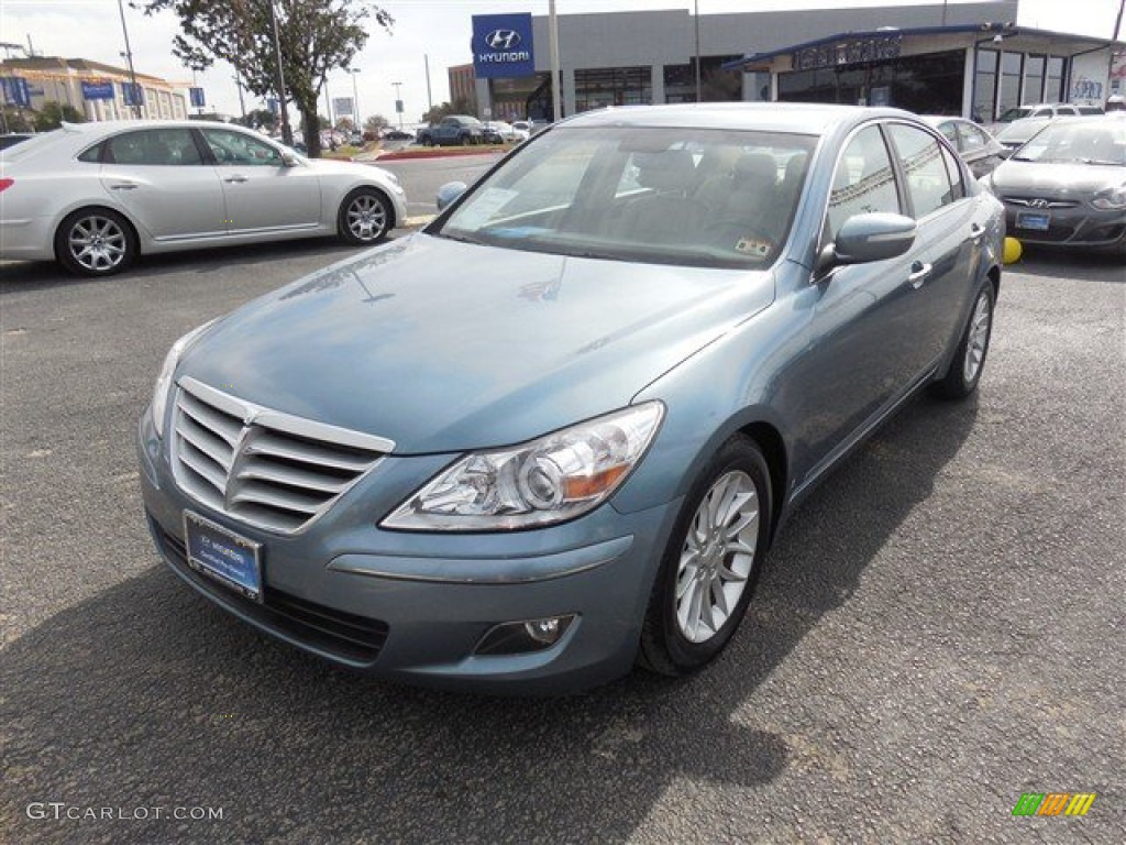 2011 Genesis 3.8 Sedan - Sterling Blue Metallic / Cashmere photo #1