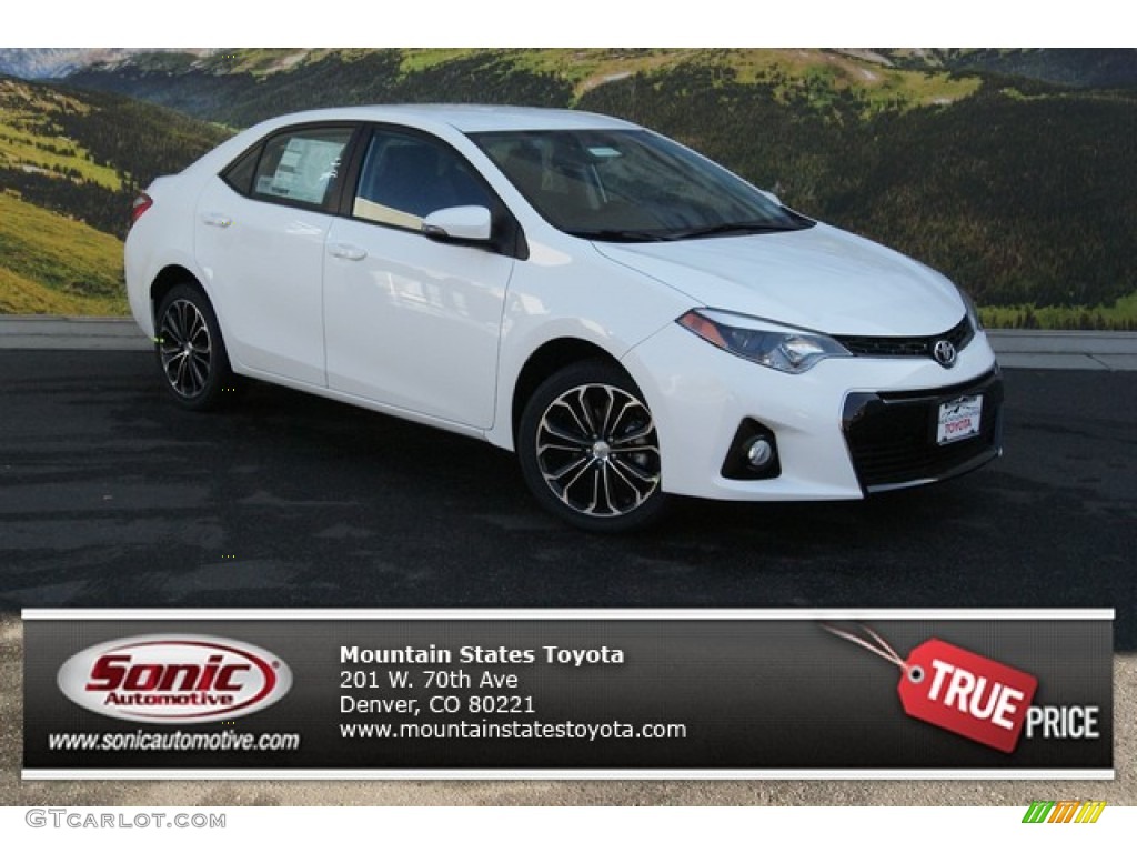 2014 Corolla S - Super White / Black photo #1