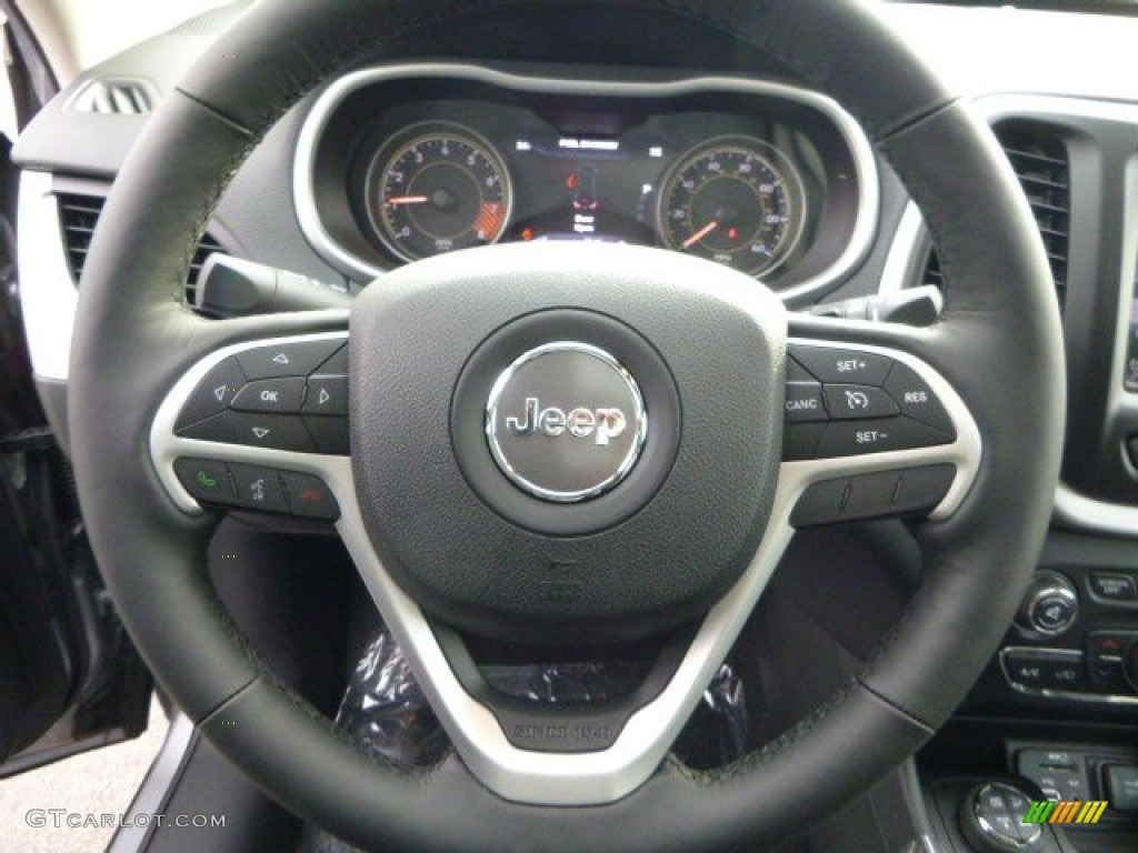 2014 Jeep Cherokee Trailhawk 4x4 Morocco - Black Steering Wheel Photo #87993429