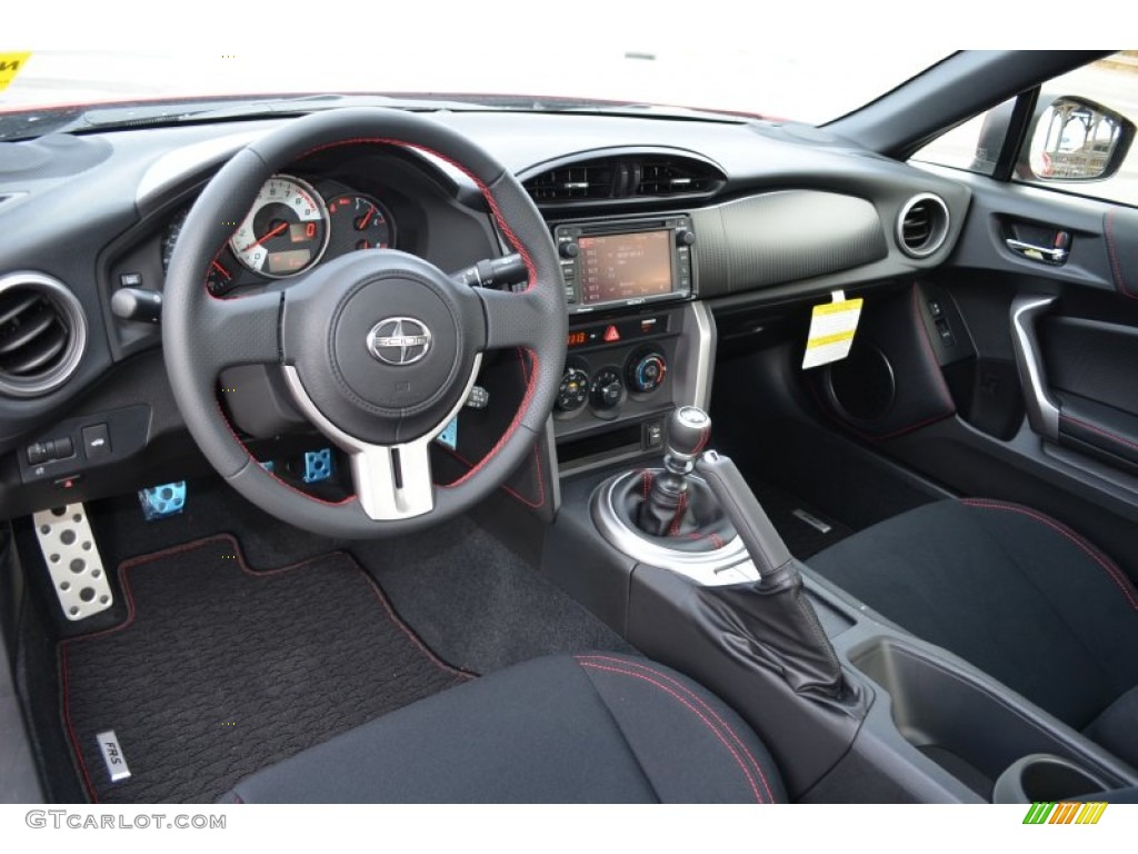 Black/Red Accents Interior 2014 Scion FR-S Standard FR-S Model Photo #87993498