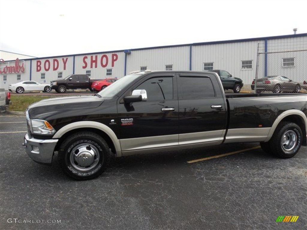 2010 Ram 3500 Laramie Crew Cab Dually - Brilliant Black Crystal Pearl / Dark Slate photo #6