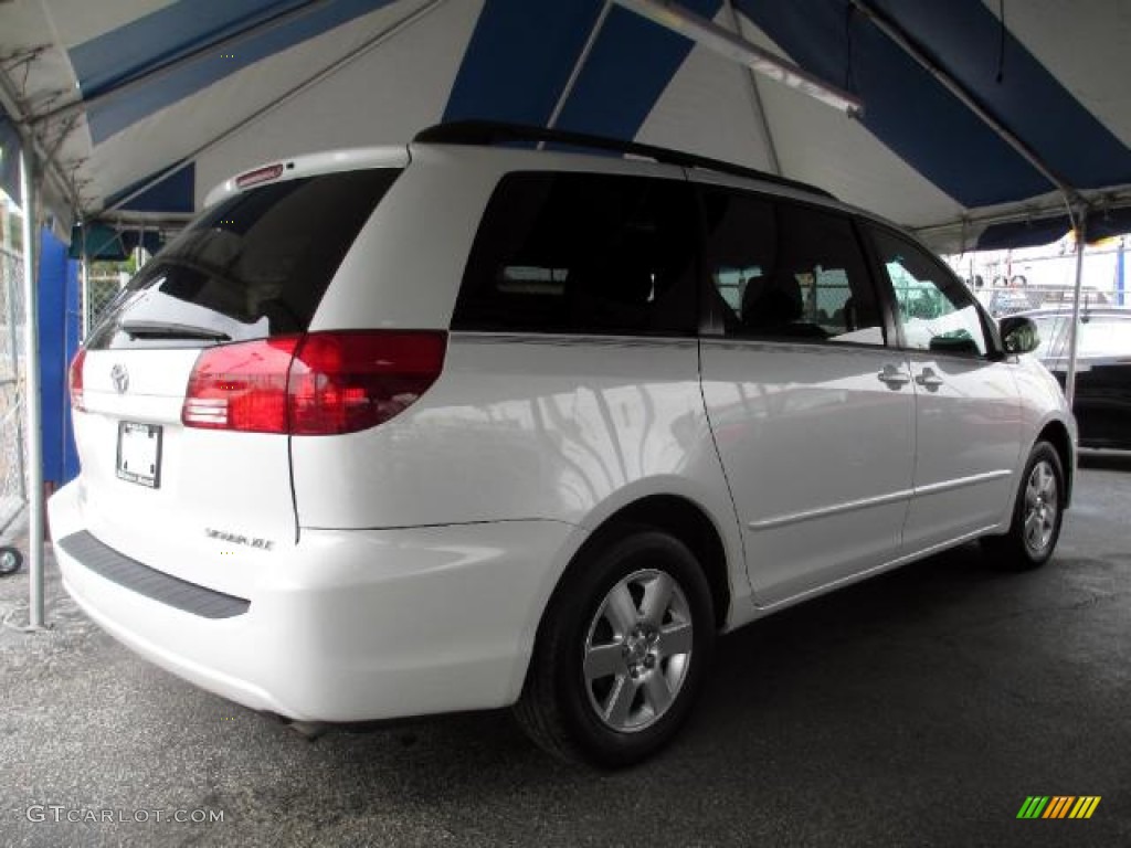 2004 Sienna XLE - Arctic Frost White Pearl / Stone Gray photo #4