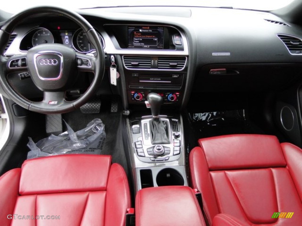 2010 Audi S5 4.2 FSI quattro Coupe Magma Red Silk Nappa Leather Dashboard Photo #87999938