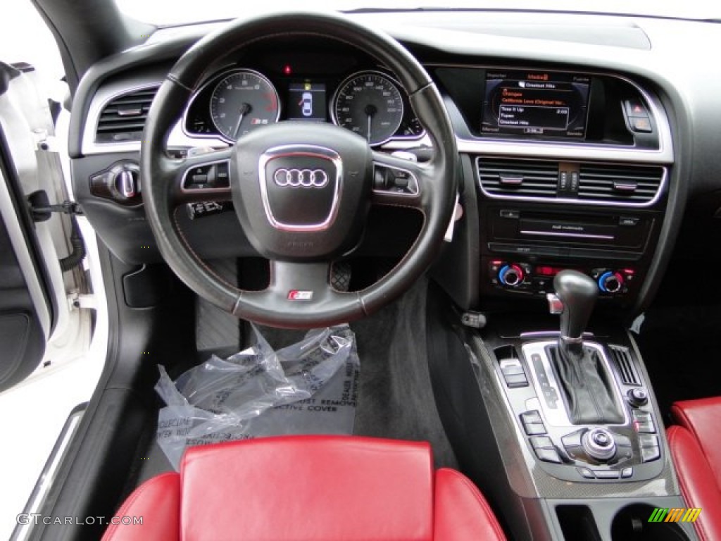 2010 Audi S5 4.2 FSI quattro Coupe Magma Red Silk Nappa Leather Dashboard Photo #87999962