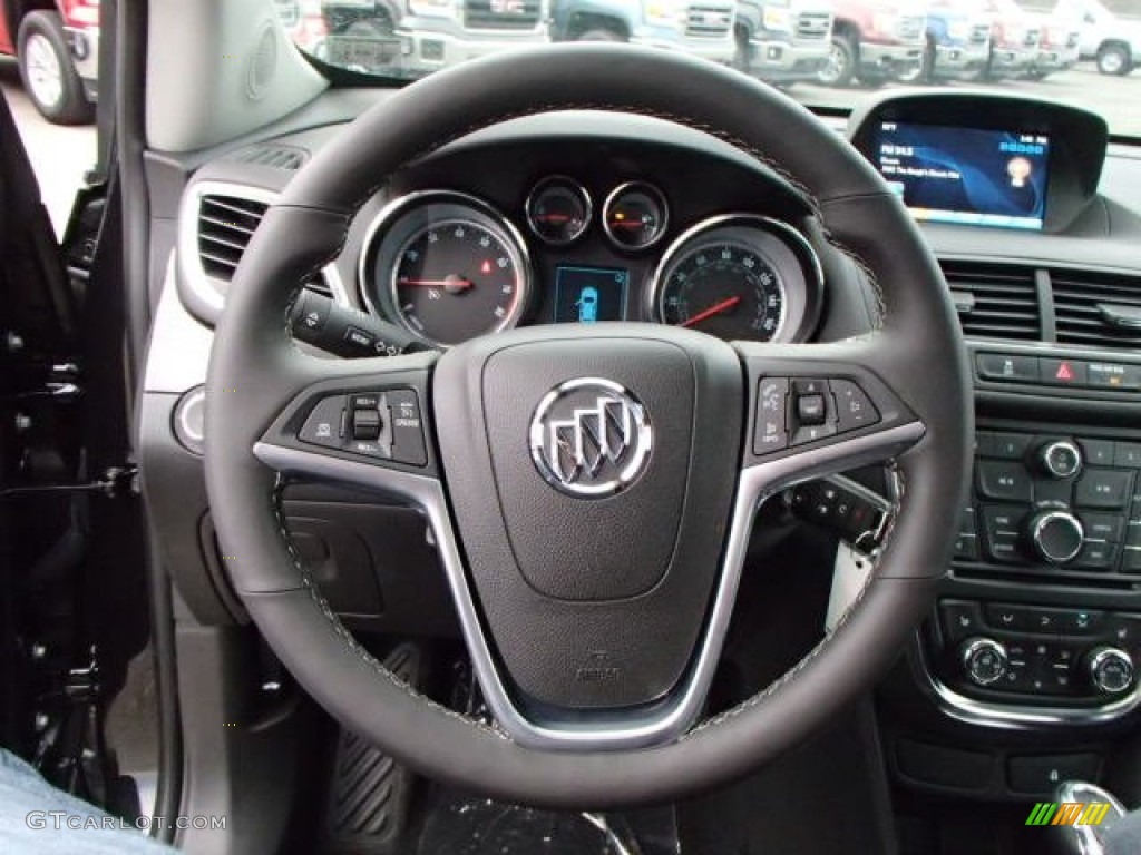 2014 Buick Encore Leather AWD Ebony Steering Wheel Photo #88000415