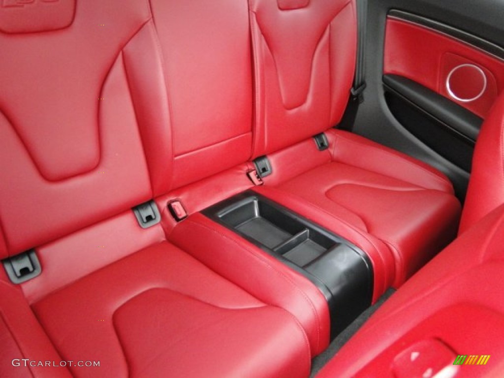 Magma Red Silk Nappa Leather Interior 2010 Audi S5 4.2 FSI quattro Coupe Photo #88000523