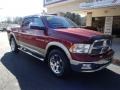 2011 Deep Cherry Red Crystal Pearl Dodge Ram 1500 Laramie Crew Cab 4x4  photo #2