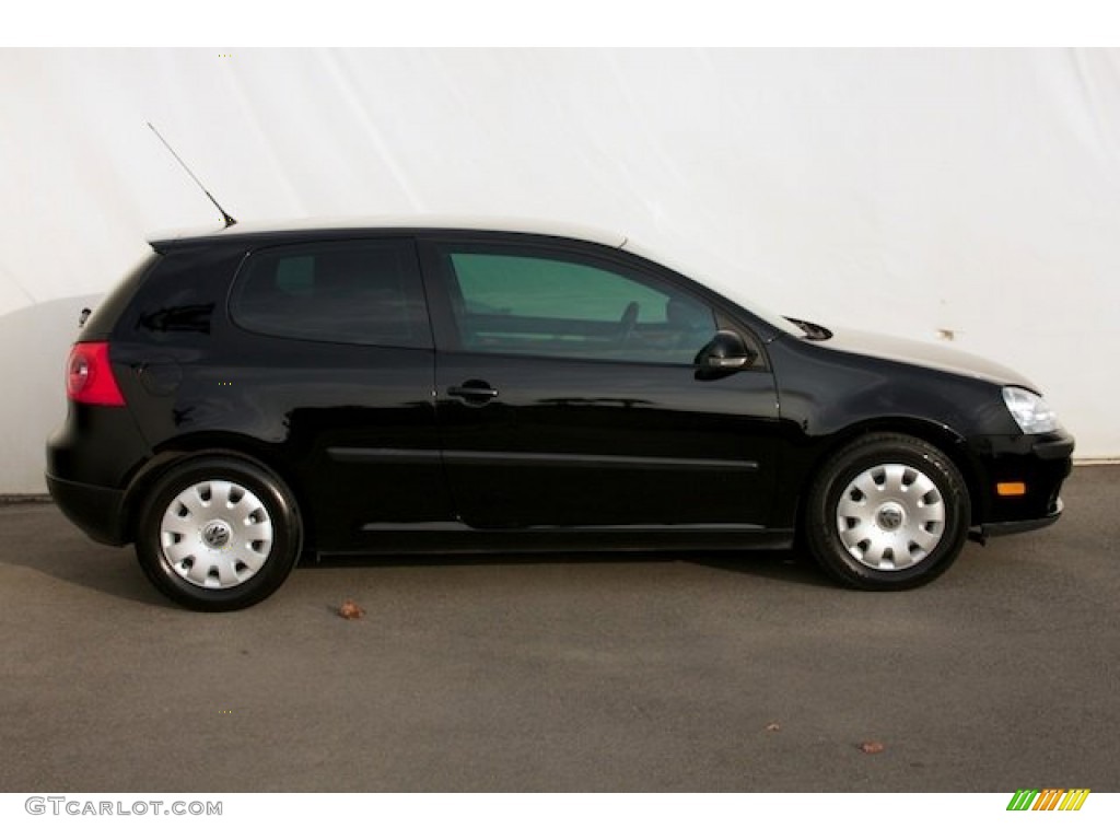 2008 Rabbit 2 Door - Black / Anthracite Black photo #11