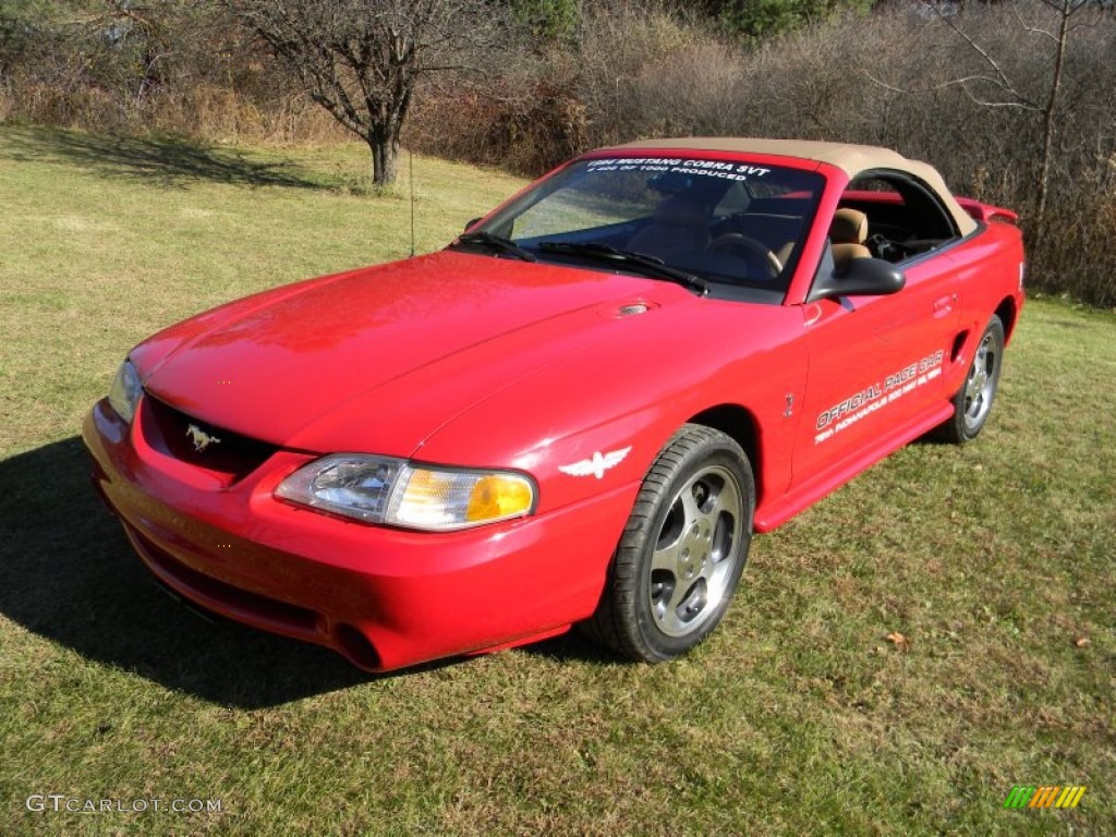 1994 Mustang Cobra Convertible - Rio Red / Saddle photo #9