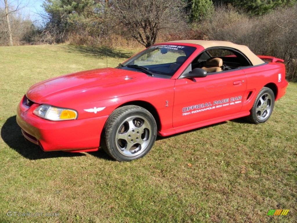 1994 Mustang Cobra Convertible - Rio Red / Saddle photo #10
