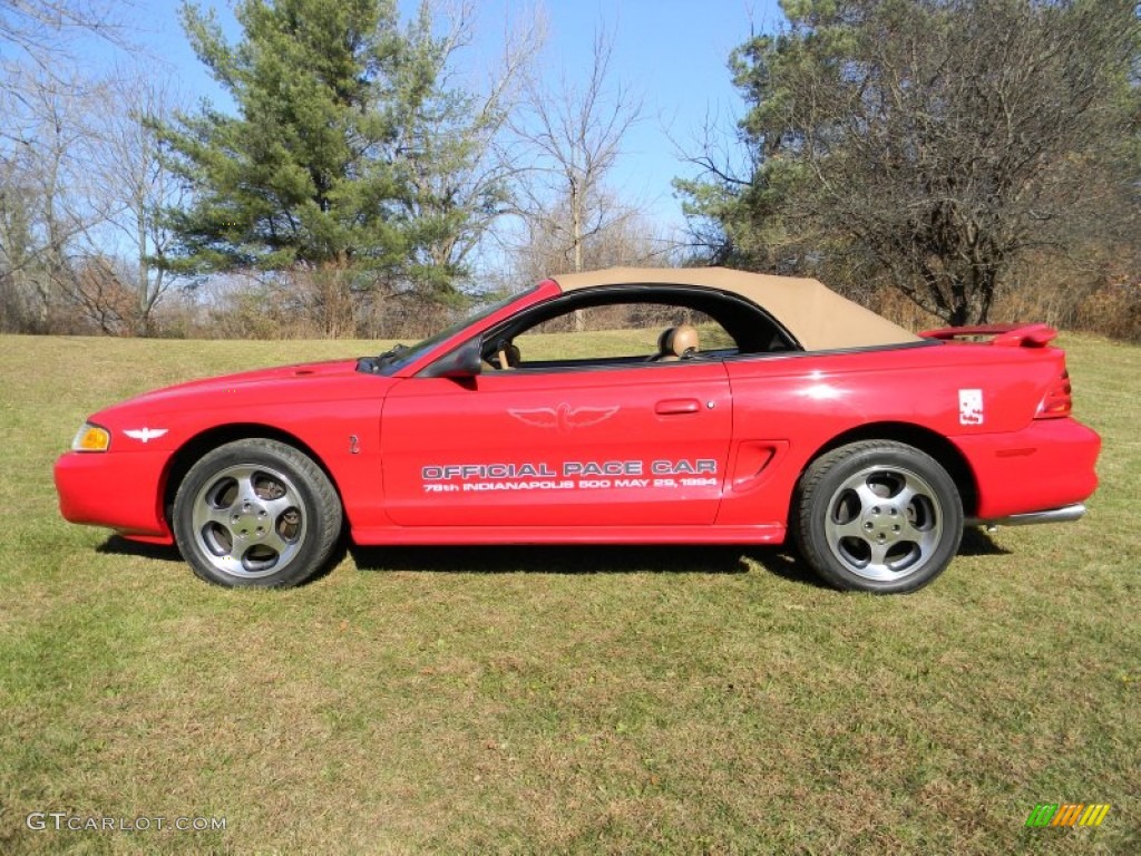 1994 Mustang Cobra Convertible - Rio Red / Saddle photo #11