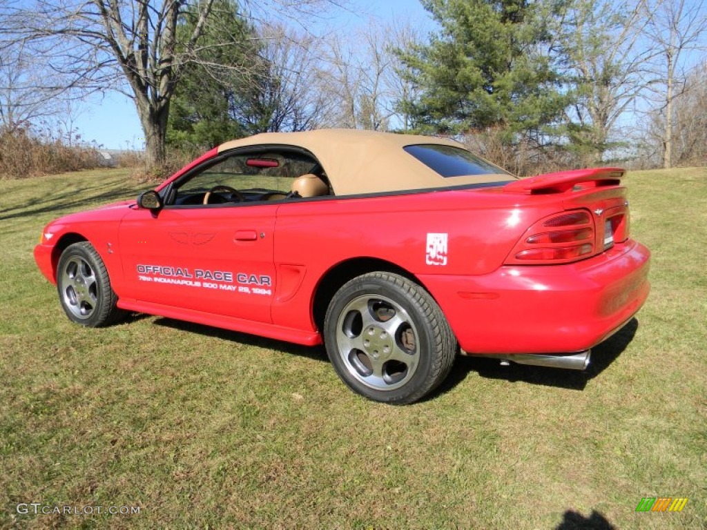 1994 Mustang Cobra Convertible - Rio Red / Saddle photo #12