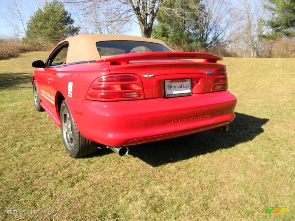 1994 Mustang Cobra Convertible - Rio Red / Saddle photo #13