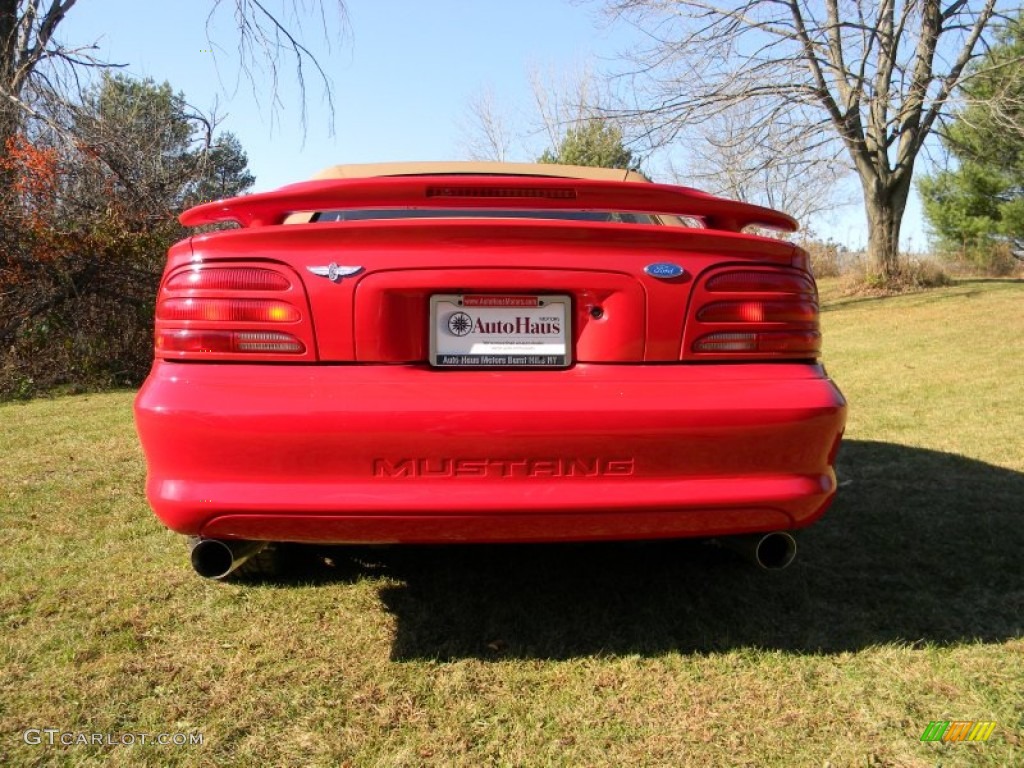 1994 Mustang Cobra Convertible - Rio Red / Saddle photo #14
