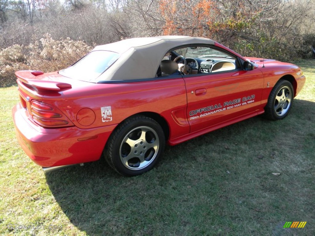 1994 Mustang Cobra Convertible - Rio Red / Saddle photo #16