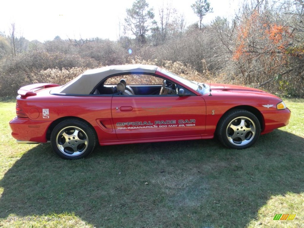 1994 Mustang Cobra Convertible - Rio Red / Saddle photo #17