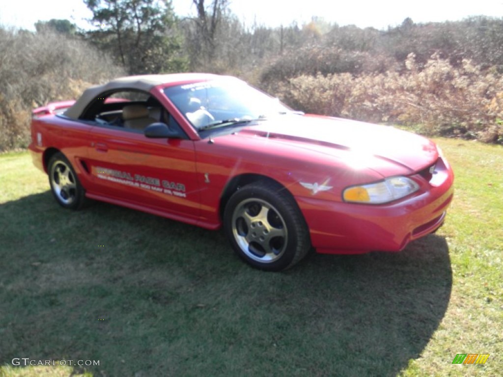 1994 Mustang Cobra Convertible - Rio Red / Saddle photo #18