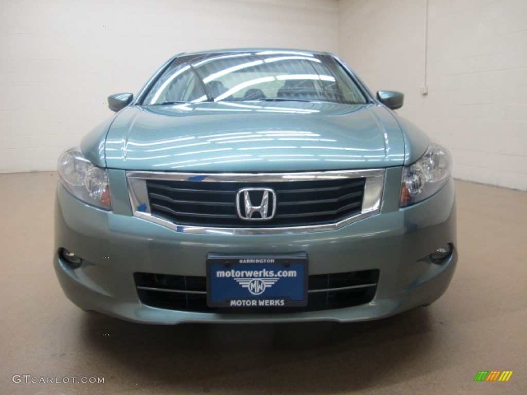 2008 Accord EX-L V6 Sedan - Mystic Green Metallic / Black photo #3