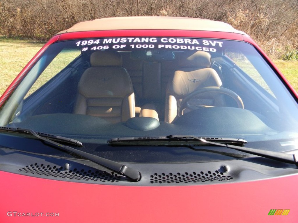 1994 Mustang Cobra Convertible - Rio Red / Saddle photo #35