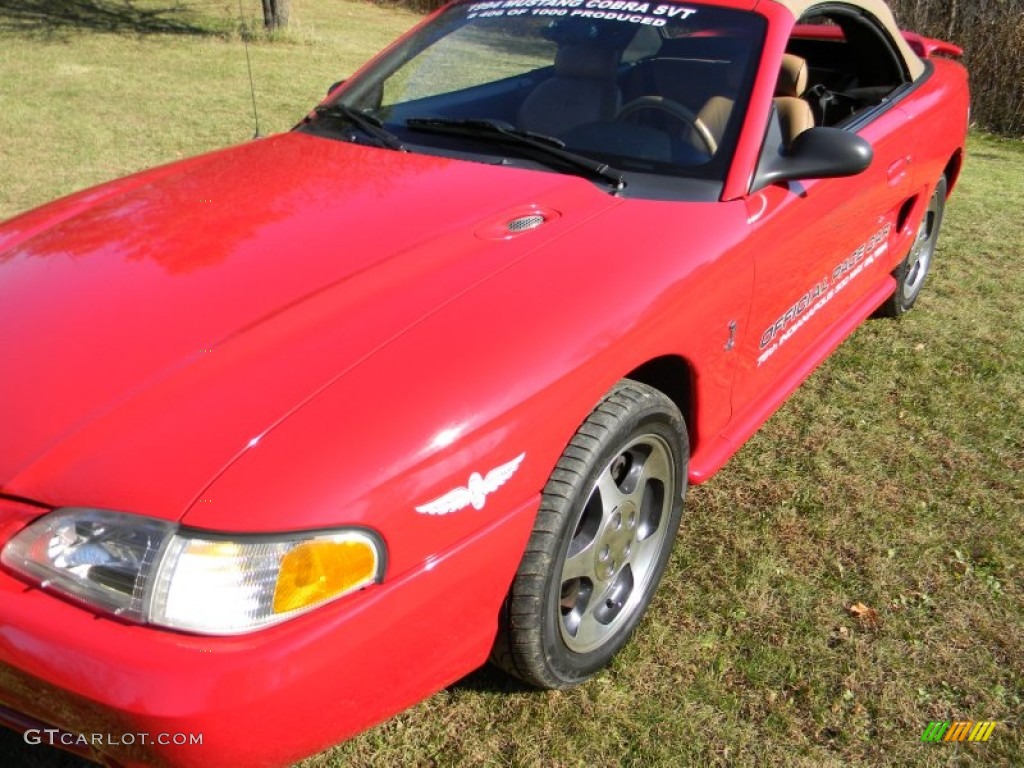 1994 Mustang Cobra Convertible - Rio Red / Saddle photo #36