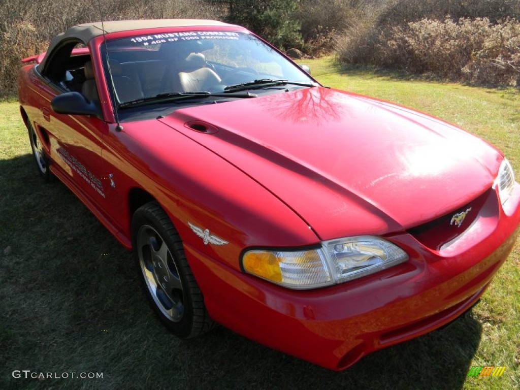 1994 Mustang Cobra Convertible - Rio Red / Saddle photo #37