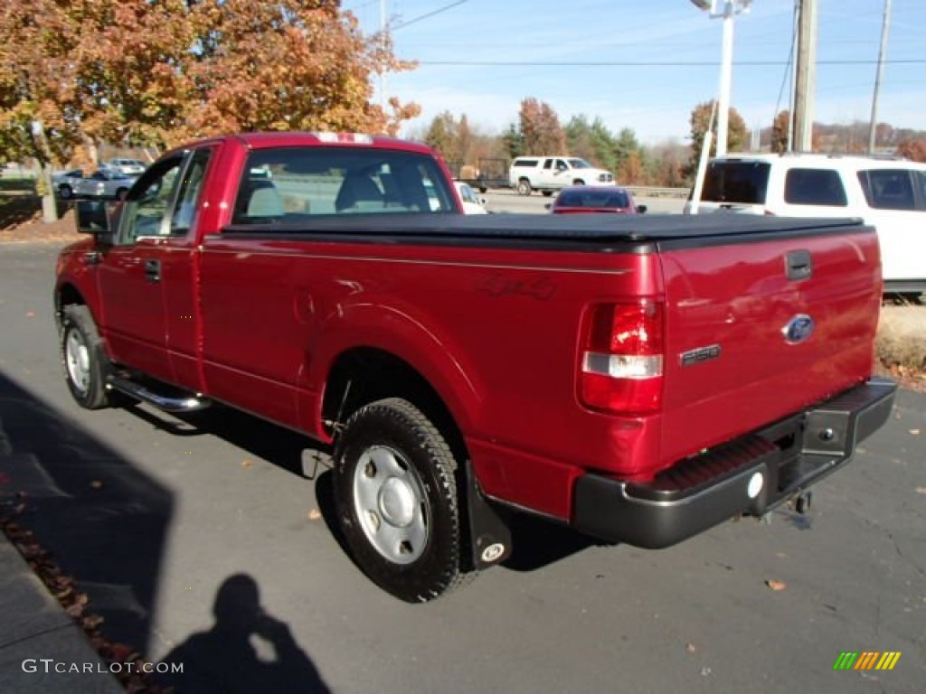 2007 F150 XL Regular Cab 4x4 - Redfire Metallic / Medium Flint photo #6