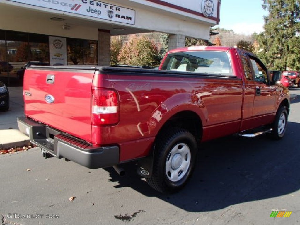 2007 F150 XL Regular Cab 4x4 - Redfire Metallic / Medium Flint photo #8
