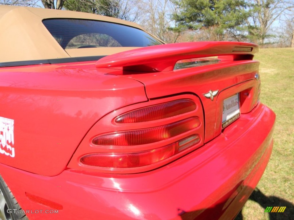 1994 Mustang Cobra Convertible - Rio Red / Saddle photo #47