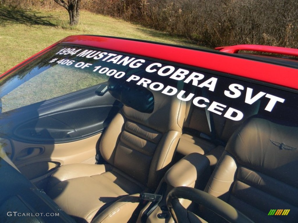 1994 Mustang Cobra Convertible - Rio Red / Saddle photo #52