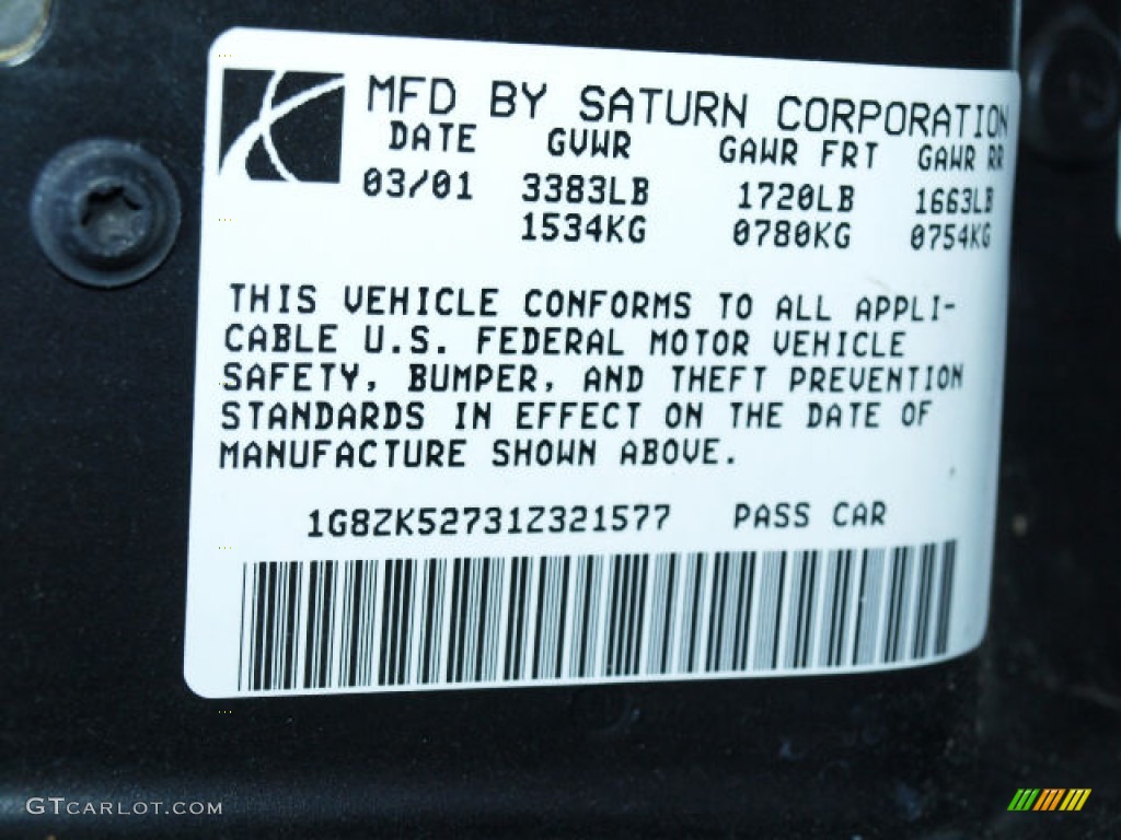 2001 S Series SL2 Sedan - Black / Gray photo #17