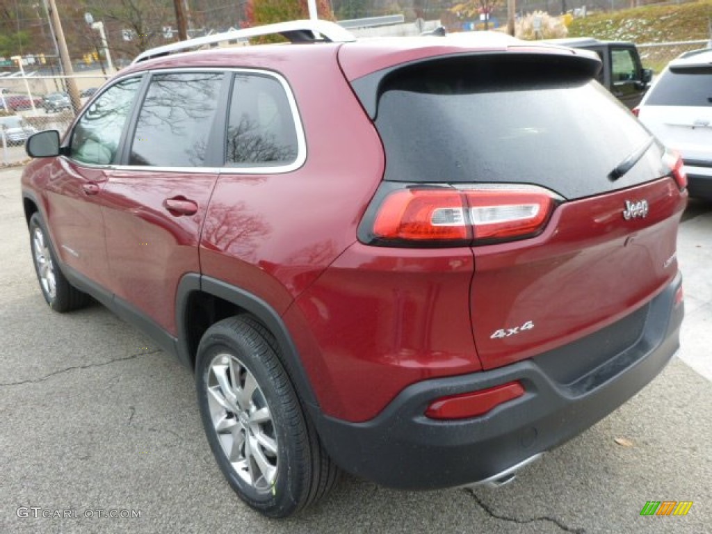 2014 Cherokee Limited 4x4 - Deep Cherry Red Crystal Pearl / Iceland - Black/Iceland Gray photo #3