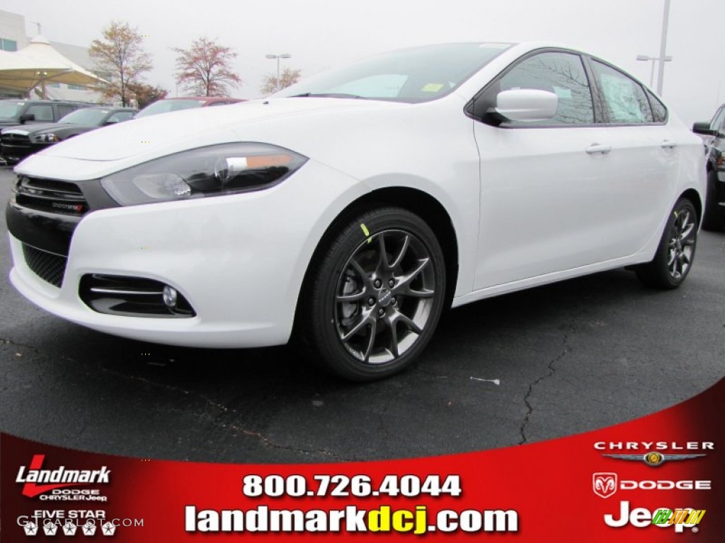 2014 Dart SXT - Bright White / Black/Light Tungsten photo #1