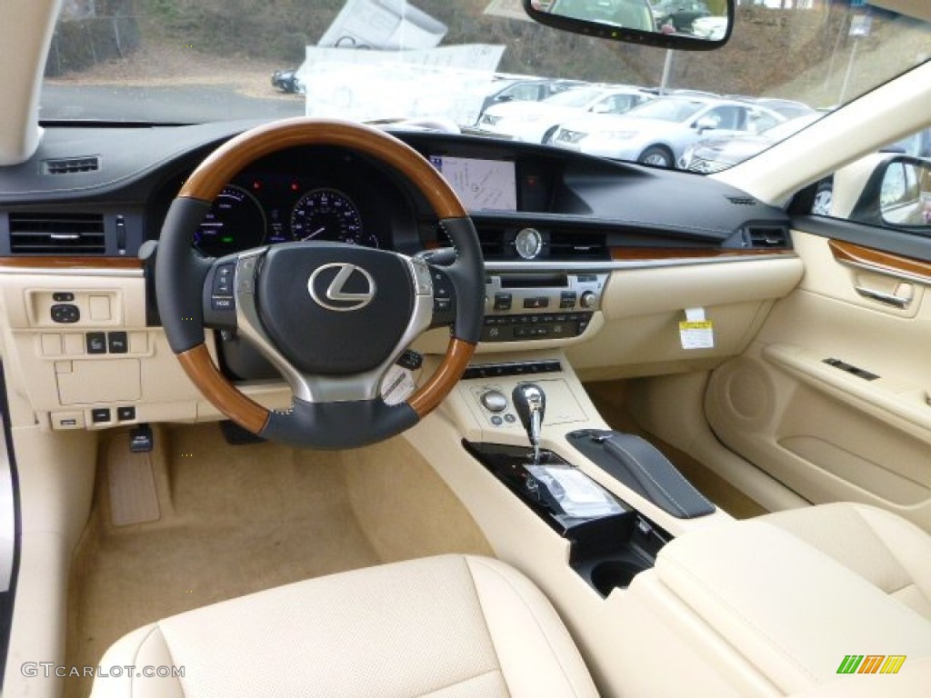 Parchment Interior 2014 Lexus ES 300h Hybrid Photo #88006712