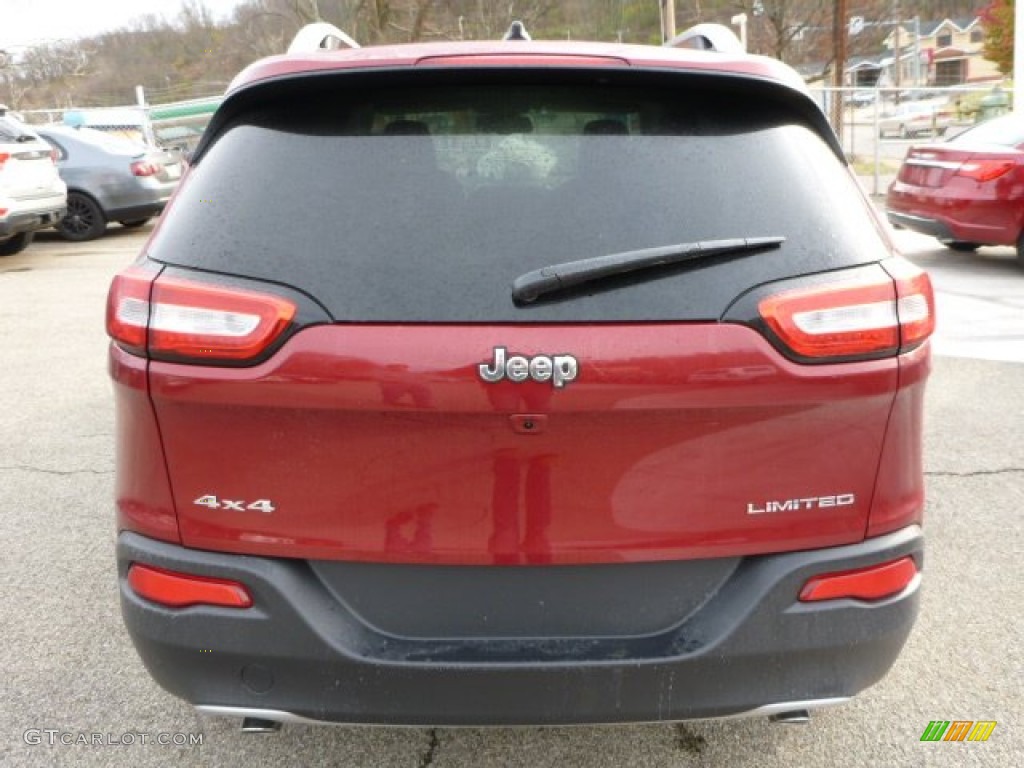 2014 Cherokee Limited 4x4 - Deep Cherry Red Crystal Pearl / Iceland - Black/Iceland Gray photo #4