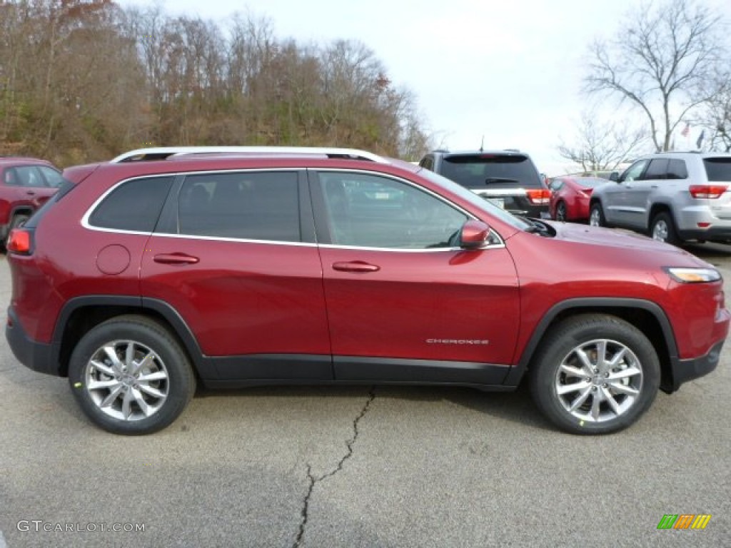 Deep Cherry Red Crystal Pearl 2014 Jeep Cherokee Limited 4x4 Exterior Photo #88006767