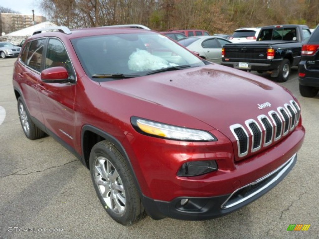 2014 Cherokee Limited 4x4 - Deep Cherry Red Crystal Pearl / Iceland - Black/Iceland Gray photo #9