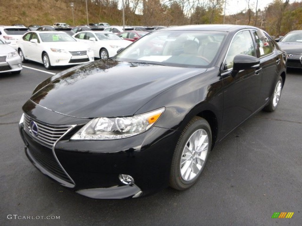 Obsidian Black 2014 Lexus ES 300h Hybrid Exterior Photo #88007488