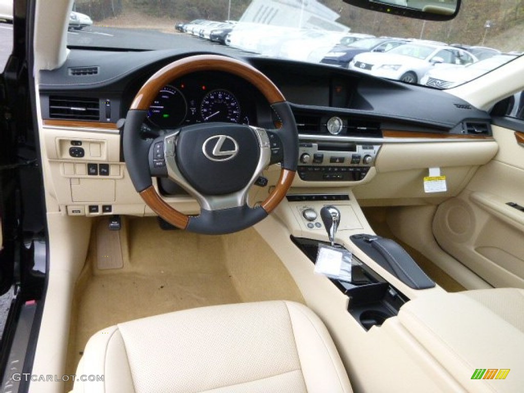Parchment Interior 2014 Lexus ES 300h Hybrid Photo #88007576