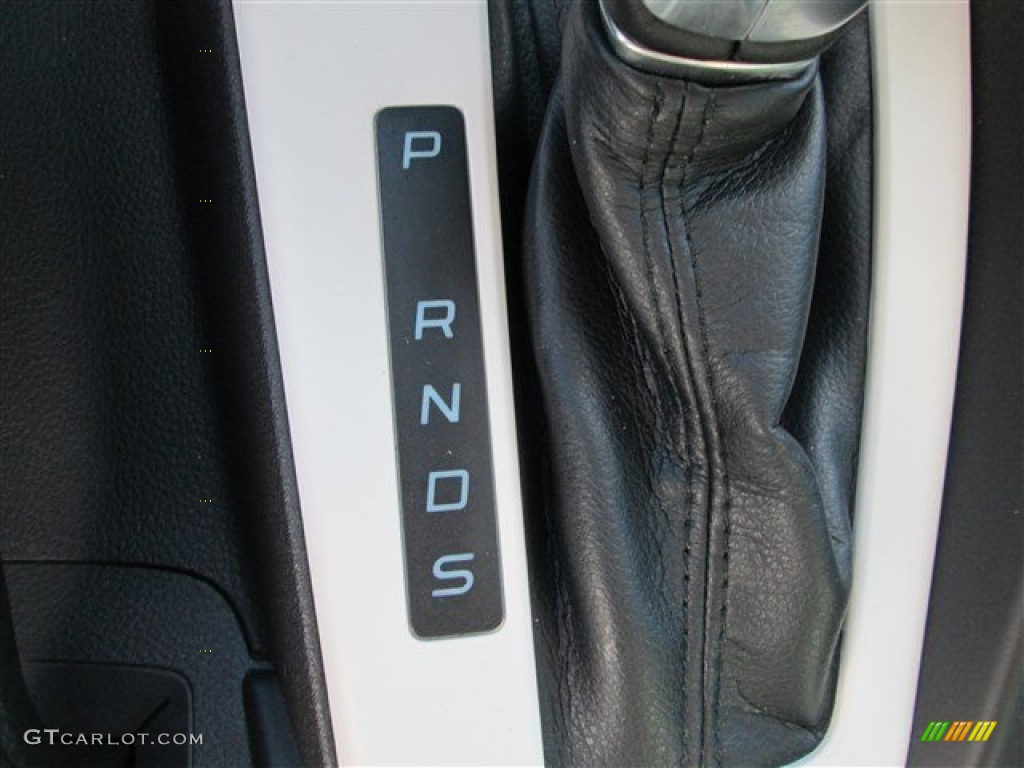 2012 Focus Titanium Sedan - Tuxedo Black Metallic / Arctic White Leather photo #18