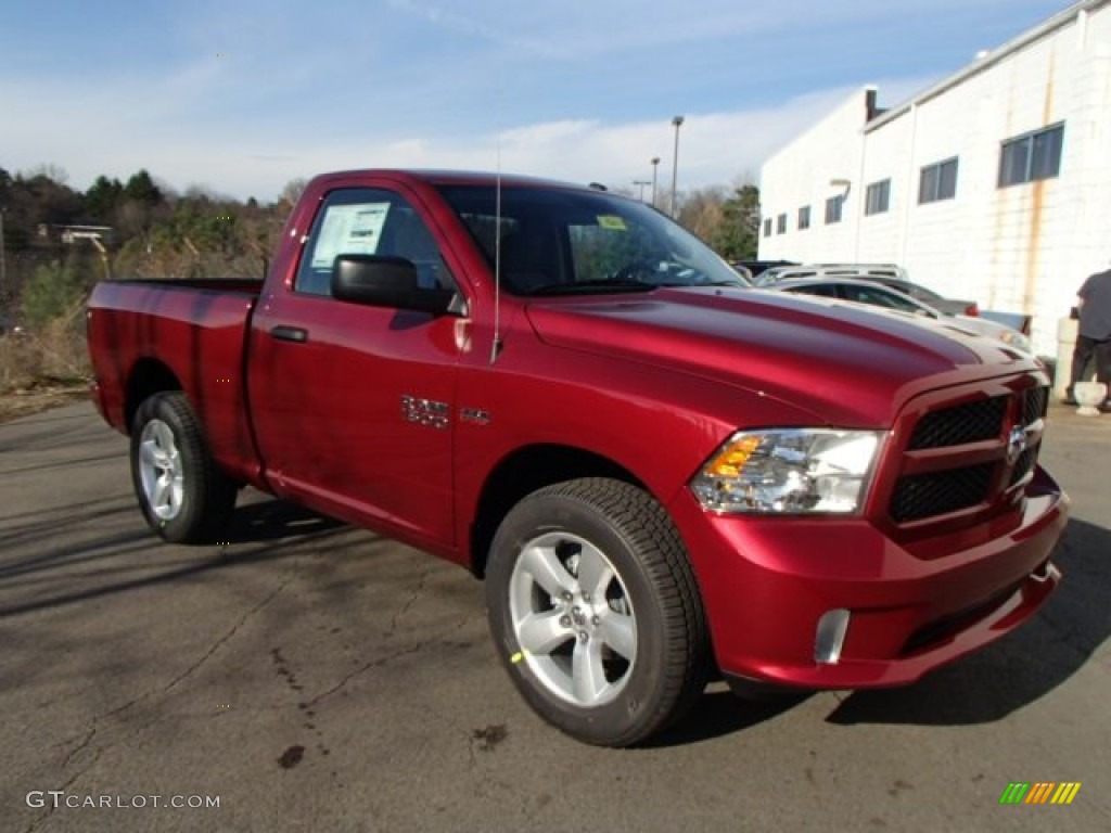 2014 1500 Express Regular Cab 4x4 - Deep Cherry Red Crystal Pearl / Black/Diesel Gray photo #4