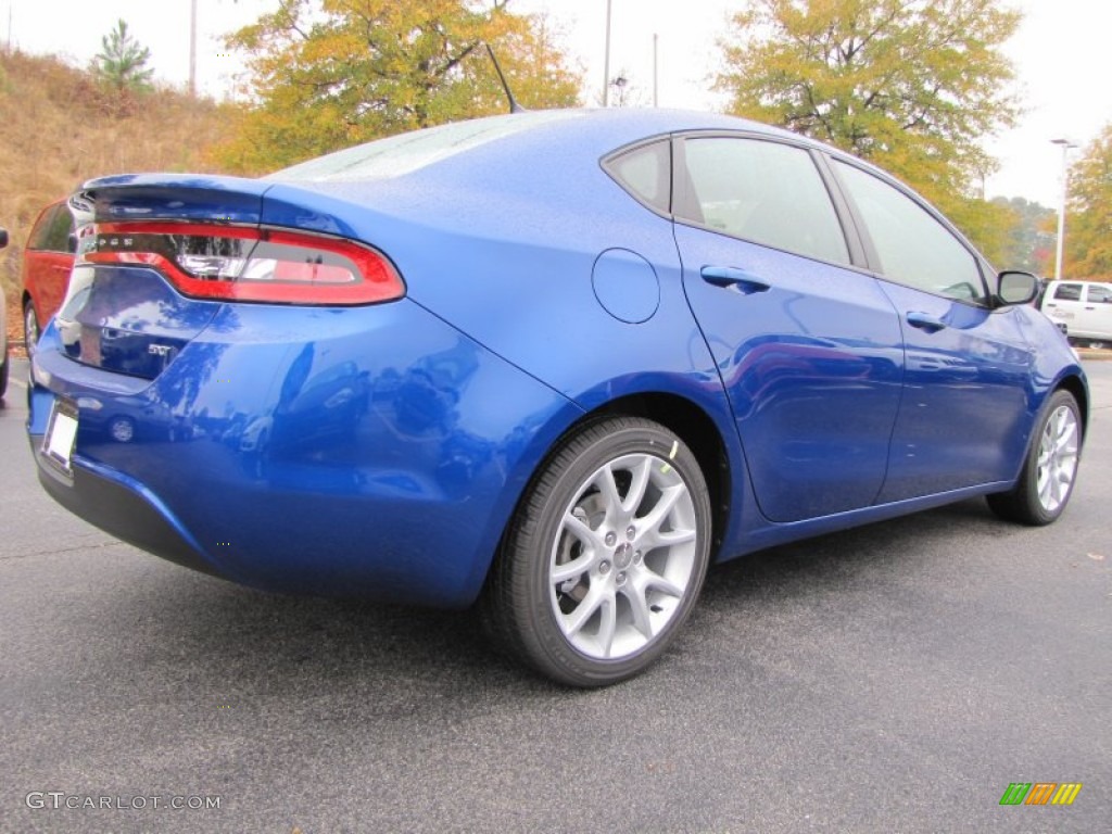 2013 Dart SXT - Blue Streak Pearl Coat / Black photo #3