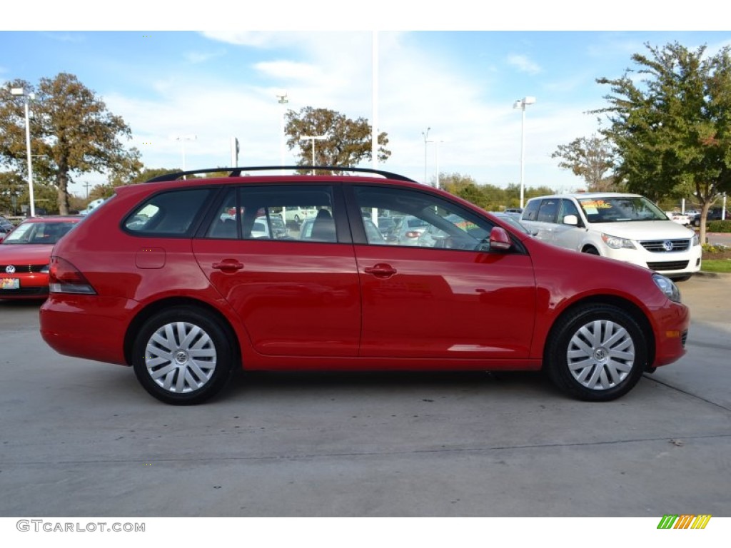Tornado Red 2013 Volkswagen Jetta S SportWagen Exterior Photo #88010033