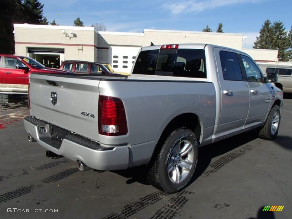 2014 1500 Sport Crew Cab 4x4 - Bright Silver Metallic / Black photo #6