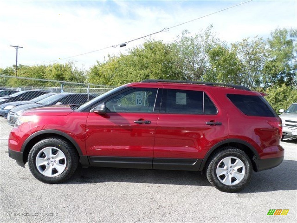 2014 Explorer FWD - Ruby Red / Medium Light Stone photo #2